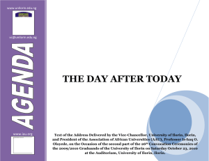 THE DAY AFTER TODAY  www.iau.org