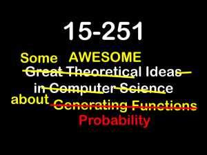 15-251 Great Theoretical Ideas in Computer Science AWESOME