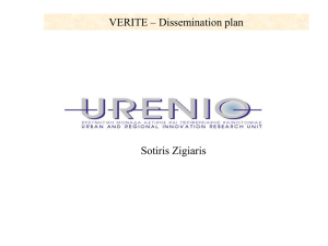 VERITE – Dissemination plan Sotiris Zigiaris