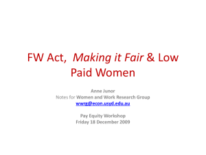 Making it Fair Paid Women Anne Junor Pay Equity Workshop