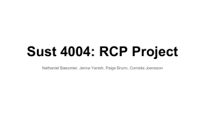 Sust 4004: RCP Project
