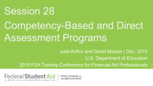 Session 28 Competency-Based and Direct Assessment Programs