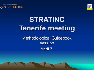 STRATINC Tenerife meeting Methodological Guidebook session