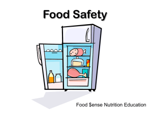 Food Safety Food $ense Nutrition Education