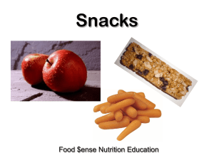 Snacks Food $ense Nutrition Education