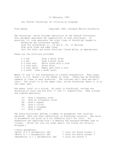15 February, 1995 The &#34;Gofig&#34; PostScript for Printing Go Diagrams Fred Hansen