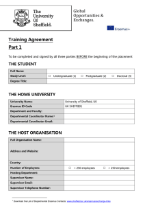 Global Opportunities &amp; Exchanges. Training Agreement