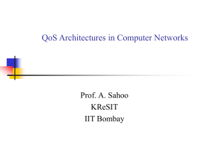 QoS Architectures in Computer Networks Prof. A. Sahoo KReSIT IIT Bombay