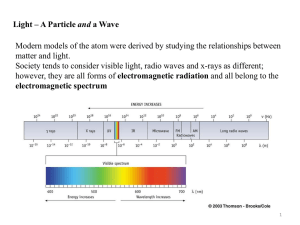 Modern models of the atom were derived by studying the... matter and light. and