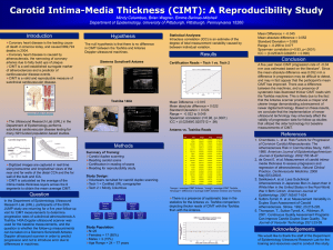 Carotid Intima-Media Thickness (CIMT): A Reproducibility Study