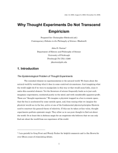 Why Thought Experiments Do Not Transcend Empiricism