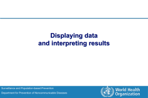 Displaying data and interpreting results Surveillance and Population-based Prevention