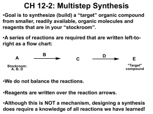 CH 12-2: Multistep Synthesis