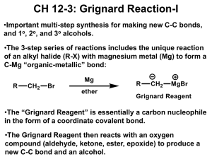 CH 12-3: Grignard Reaction-I