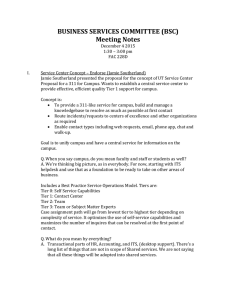 BUSINESS SERVICES COMMITTEE (BSC) Meeting Notes
