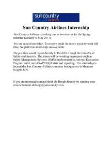 Sun Country Airlines Internship