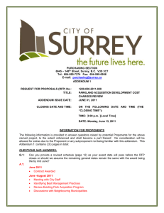 PURCHASING SECTION – 148 6645 Street, Surrey, B.C.  V3S 3C7