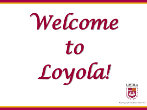 Welcome to Loyola!
