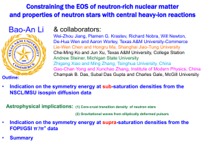 Constraining the EOS of neutron-rich nuclear matter