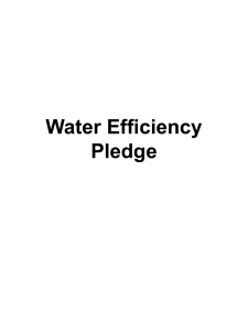 Water Efficiency Pledge