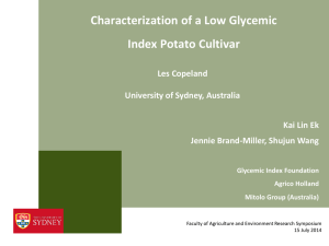 Characterization of a Low Glycemic Index Potato Cultivar Les Copeland