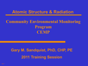 Atomic Structure &amp; Radiation Community Environmental Monitoring Program CEMP