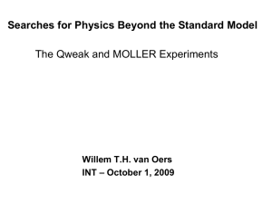 Searches for Physics Beyond the Standard Model Willem T.H. van Oers