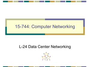 15-744: Computer Networking L-24 Data Center Networking