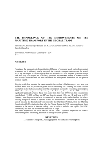 THE  IMPORTANCE  OF  THE  IMPROVEMENTS ... MARITIME TRANSPORT IN THE GLOBAL TRADE  Authors: