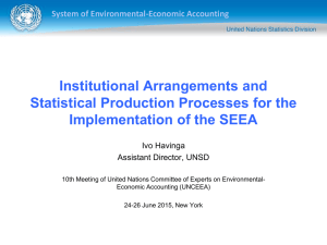 Institutional Arrangements and Statistical Production Processes for the Implementation of the SEEA