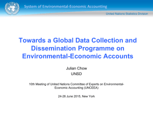 Towards a Global Data Collection and Dissemination Programme on Environmental-Economic Accounts