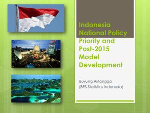 Indonesia National Policy Priority and Post-2015