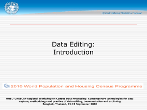 Data Editing: Introduction