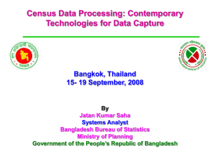 Census Data Processing: Contemporary Technologies for Data Capture Bangkok, Thailand