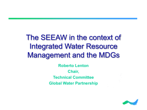 The SEEAW in the context of Integrated Water Resource Roberto Lenton