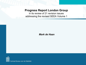 Progress Report London Group in its review of 21 revision issues