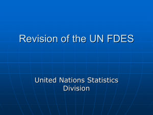 Revision of the UN FDES United Nations Statistics Division