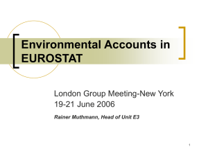 Environmental Accounts in EUROSTAT London Group Meeting-New York 19-21 June 2006
