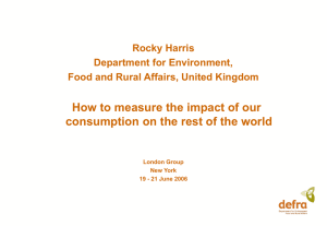 How to measure the impact of our Rocky Harris Department for Environment,