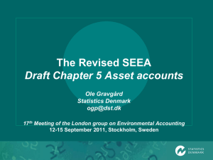 The Revised SEEA Draft Chapter 5 Asset accounts Ole Gravgård Statistics Denmark