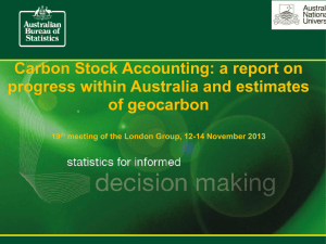 Carbon Stock Accounting: a report on progress within Australia and estimates 19