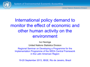 International policy demand to monitor the effect of economic and environment
