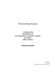 The Unu-Water Exercise  Solution Booklet A Step-by-Step