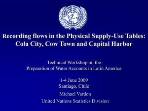 ecording flows in the Physical Supply-Use Tables: R Technical Workshop on the