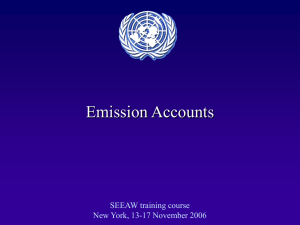 Emission Accounts SEEAW training course New York, 13-17 November 2006