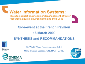 Water Information Systems: Side-event at the French Pavilion 18 March 2009