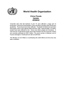 World Health Organization China Floods Update