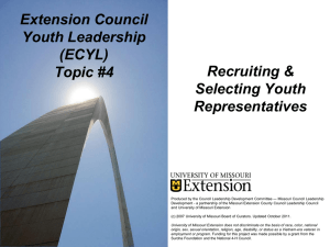 Extension Council Youth Leadership (ECYL) Recruiting &amp;