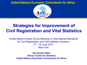 Strategies for Improvement of Civil Registration and Vital Statistics