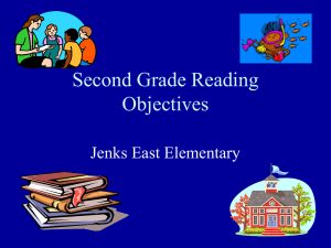 Second Grade Reading Objectives Jenks East Elementary